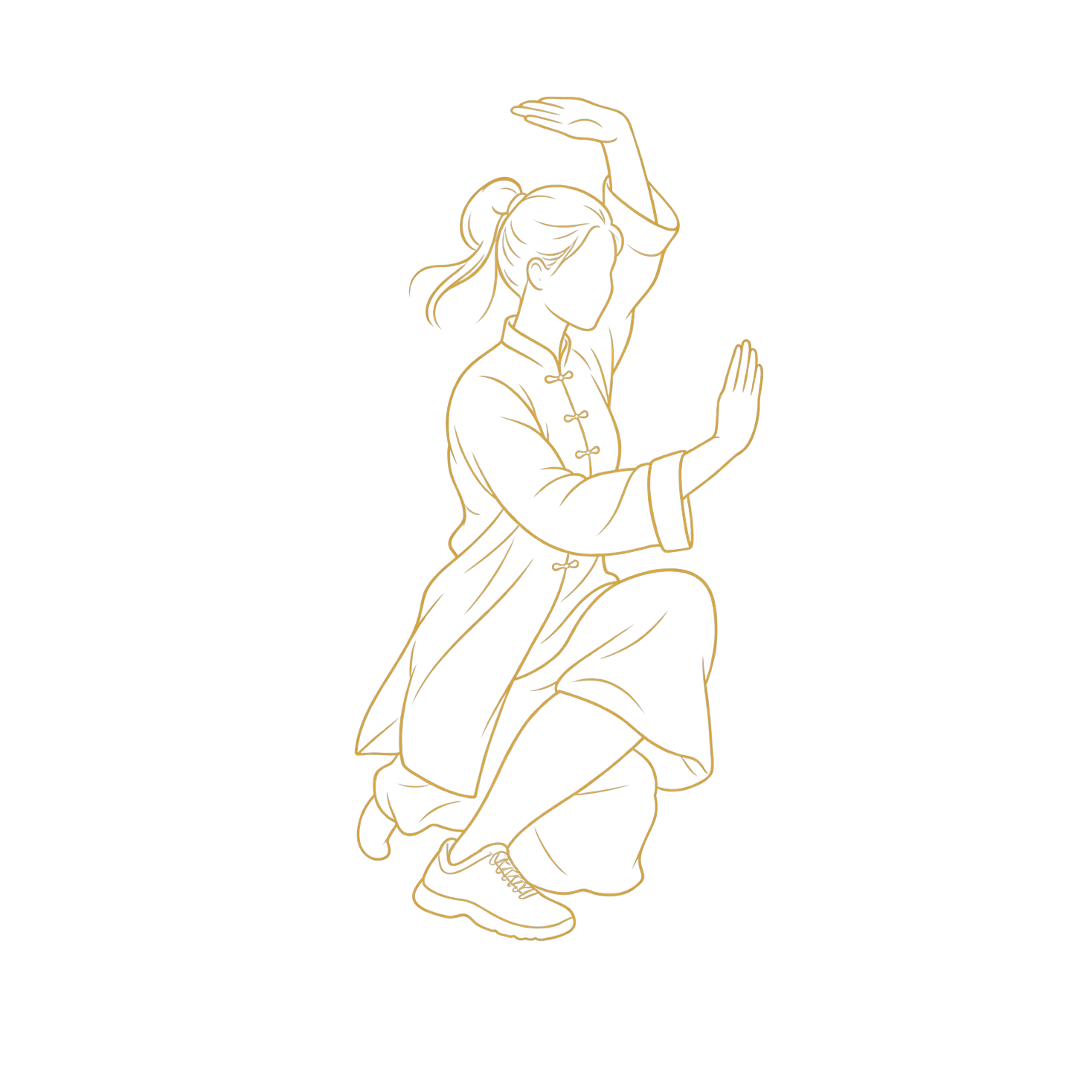 Illustration de la posture du pas assis croisé